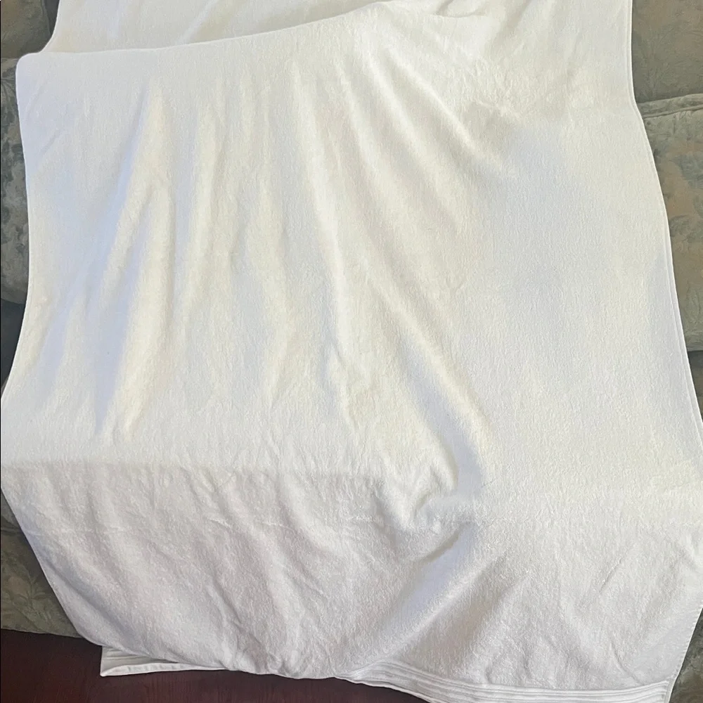 Bianca White Textured beach towel 38 by 64 inches